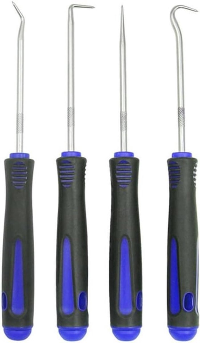 Haak Afdichting Set - 4 stuks olieafdichting schroevendraaier demontage gereedschap met naald & schraper - Universele simmerring (75 karakters)