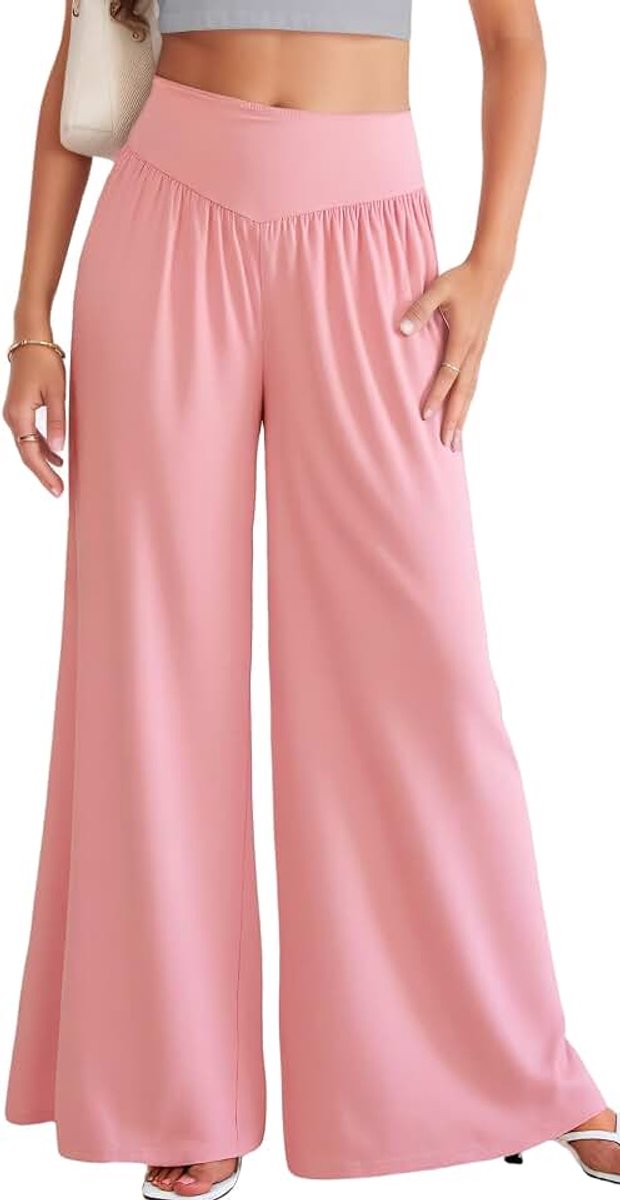 Palazzo Lange dansbroek voor dames, buikdans, pilates, yoga, losse broek, wijde pijpen, zomerbroek, zacht, vrijetijdsbroek, S-XXL