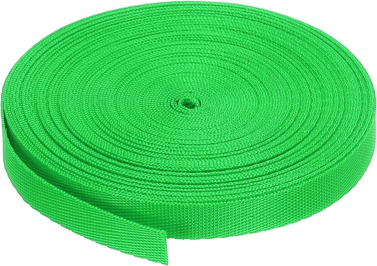 Platte nylon riem, 3/8 inch, 10 yards polypropyleen, appelgroen, voor rugzak, bagagedrager, outdoor klimmen, doe-het-zelf handwerk