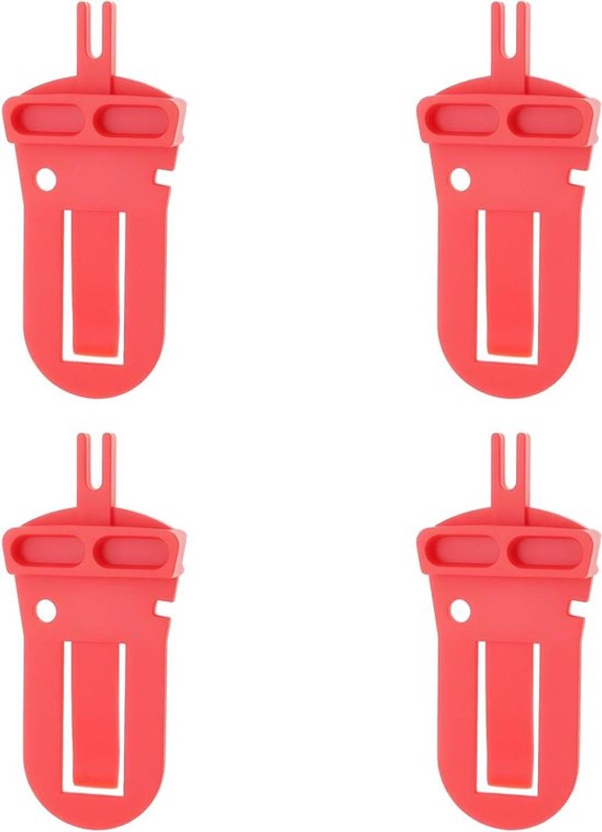 - Fiets Schijfrem Zuiger - Remblok - Plastic - Bloeden - Remklauw - Rood - 4 stuks - Geschikt voor Fietsen - Universeel bruikbaar.