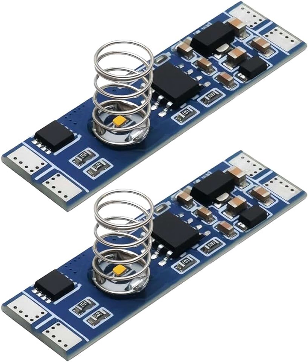 2 stks 12-24 V 4A LED Aluminium Strip Licht Geleidelijk Aan Dimmen Touch Sensing Schakelaar Module 36x10mm Rechte Buis Lente voor Aluminium Profielen