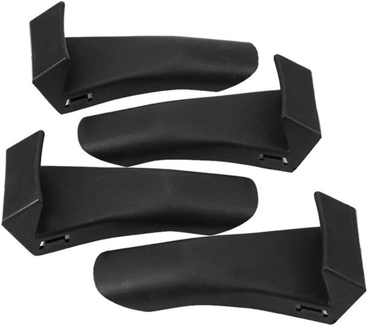 - Bandenwisselaar Accessoire - Beschermkappen - 4 Stuks - Kaakbeschermers - Geschikt voor Alle Modellen - Zwart Bevestigingsset - Accessoire voor Bandenwisselaar - Beschermkap - Gebogen Hoek - Set van 4 - Accessoire voor Veel Modellen.