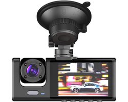 Dash Camera - Rijrecorder DVR - Veilig Rijden - Drievoudige Camera's - 2 Inch Scherm - Zwart