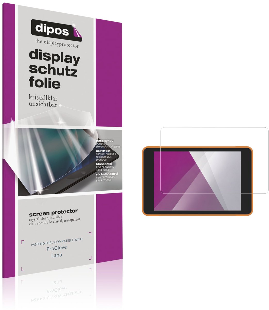 dipos – 4x Beschermfolie geschikt voor ProGlove Lana | Krasbestendige & heldere Screenprotector Ultra-Thin