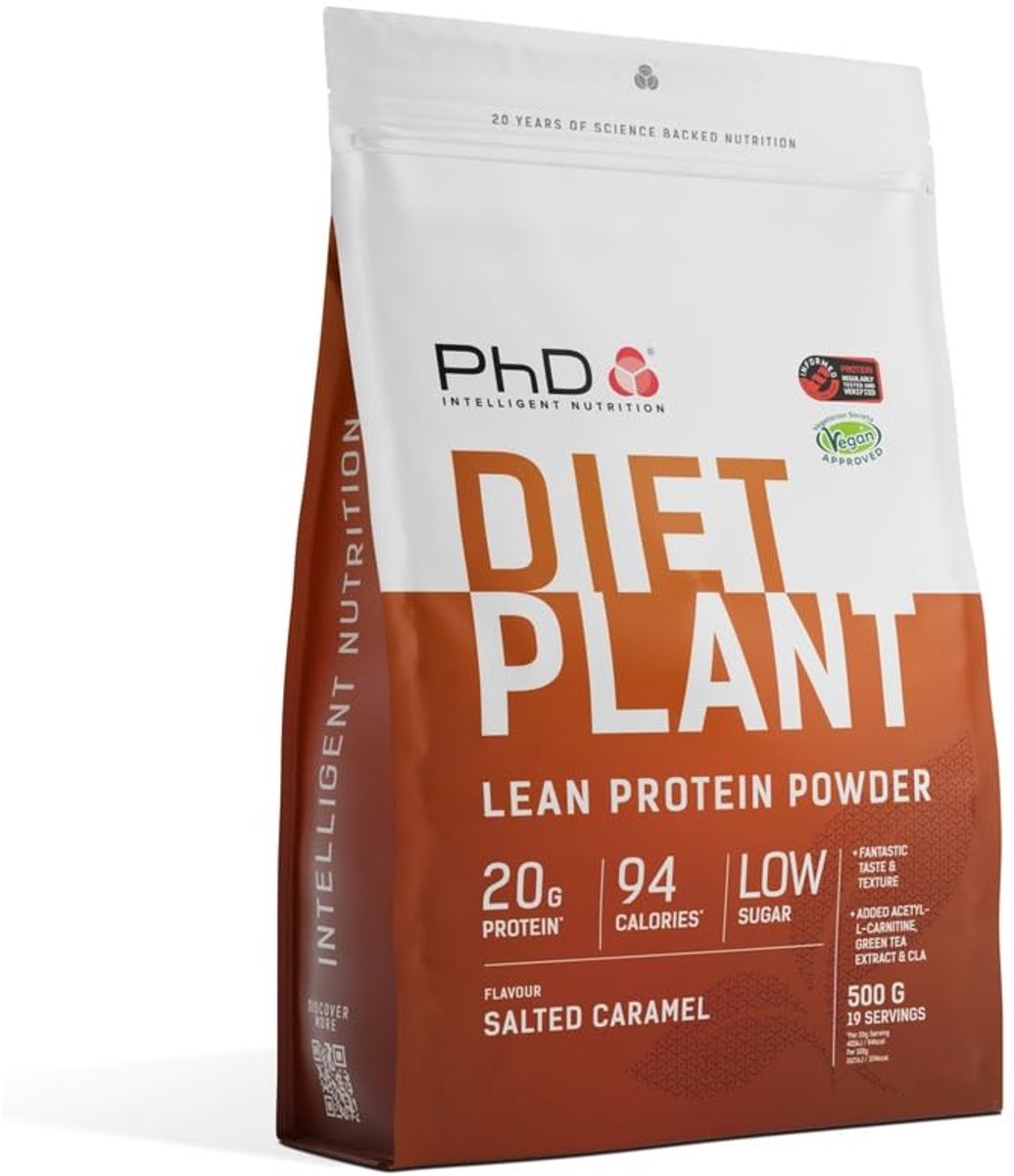 PhD Diet Plant Protein (500g) Salted Caramel - Eiwitten - Veganistisch eiwit