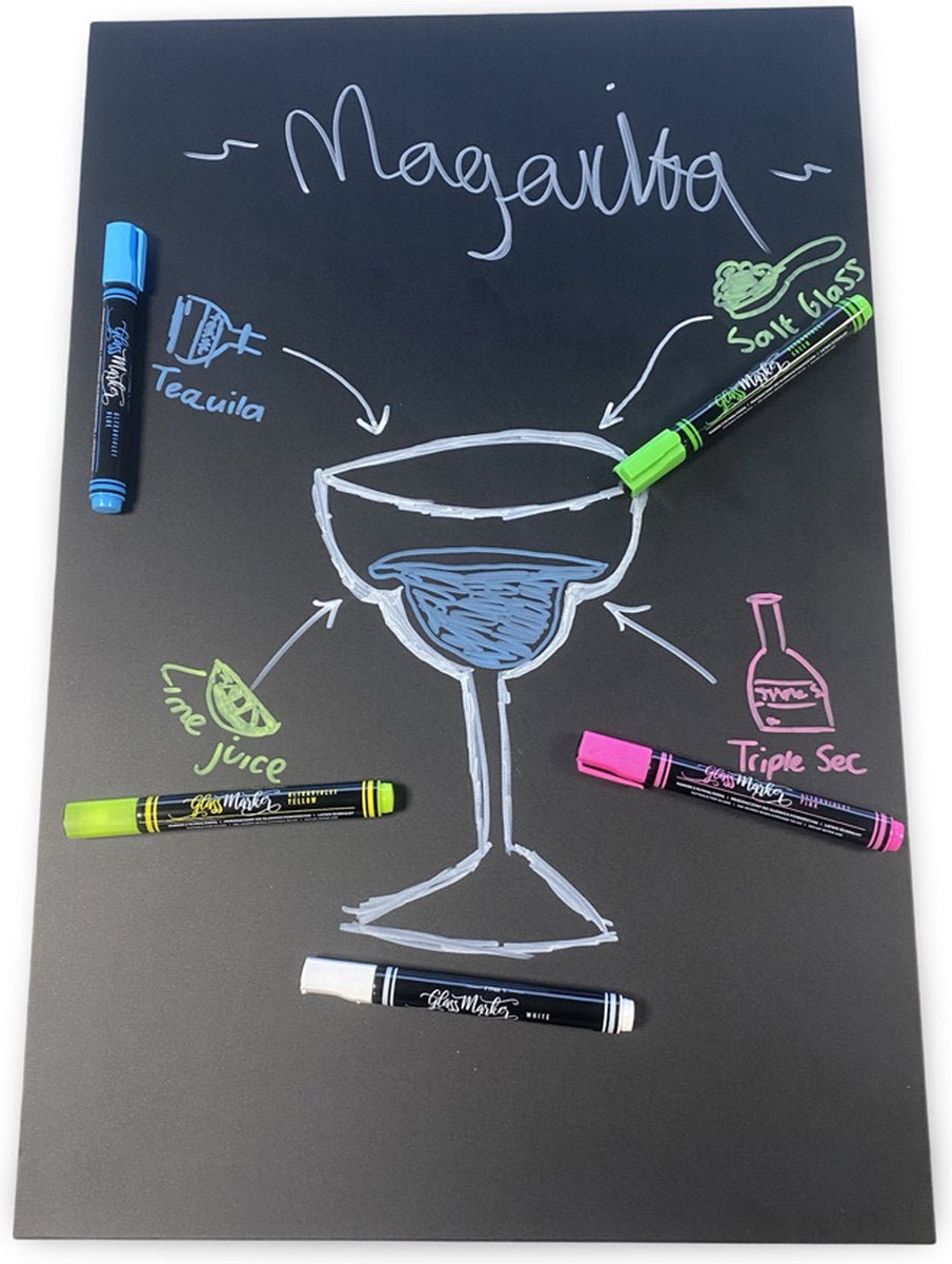 Mydesignglas Whiteboard - Metaal - Magneetbord - Memobord - Mat Oppervlak - Elk Type Magneet - 60x40 cm
