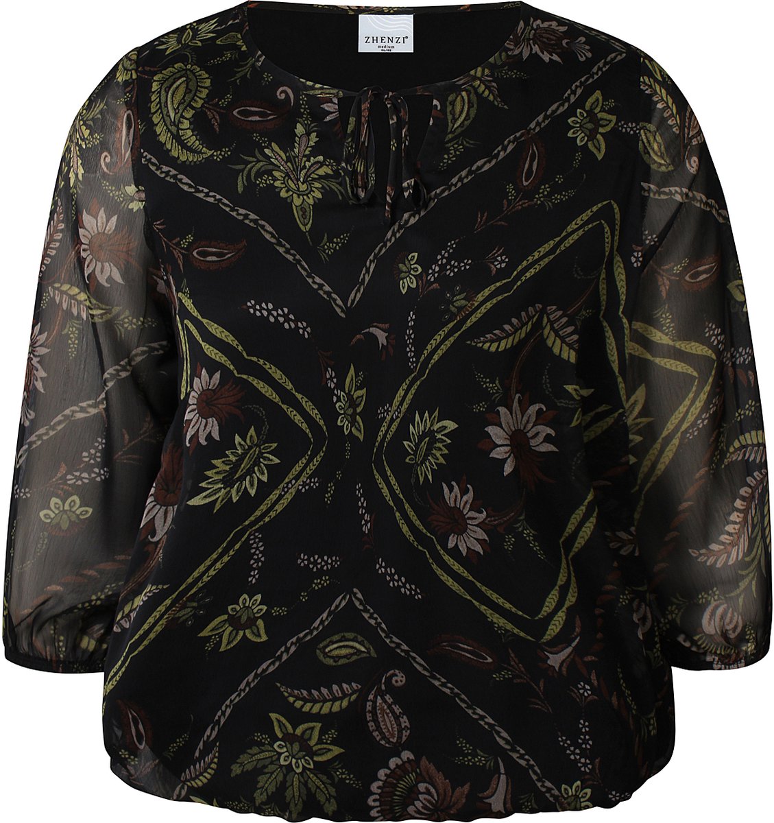 ZHENZI blouse 3/4 mouw