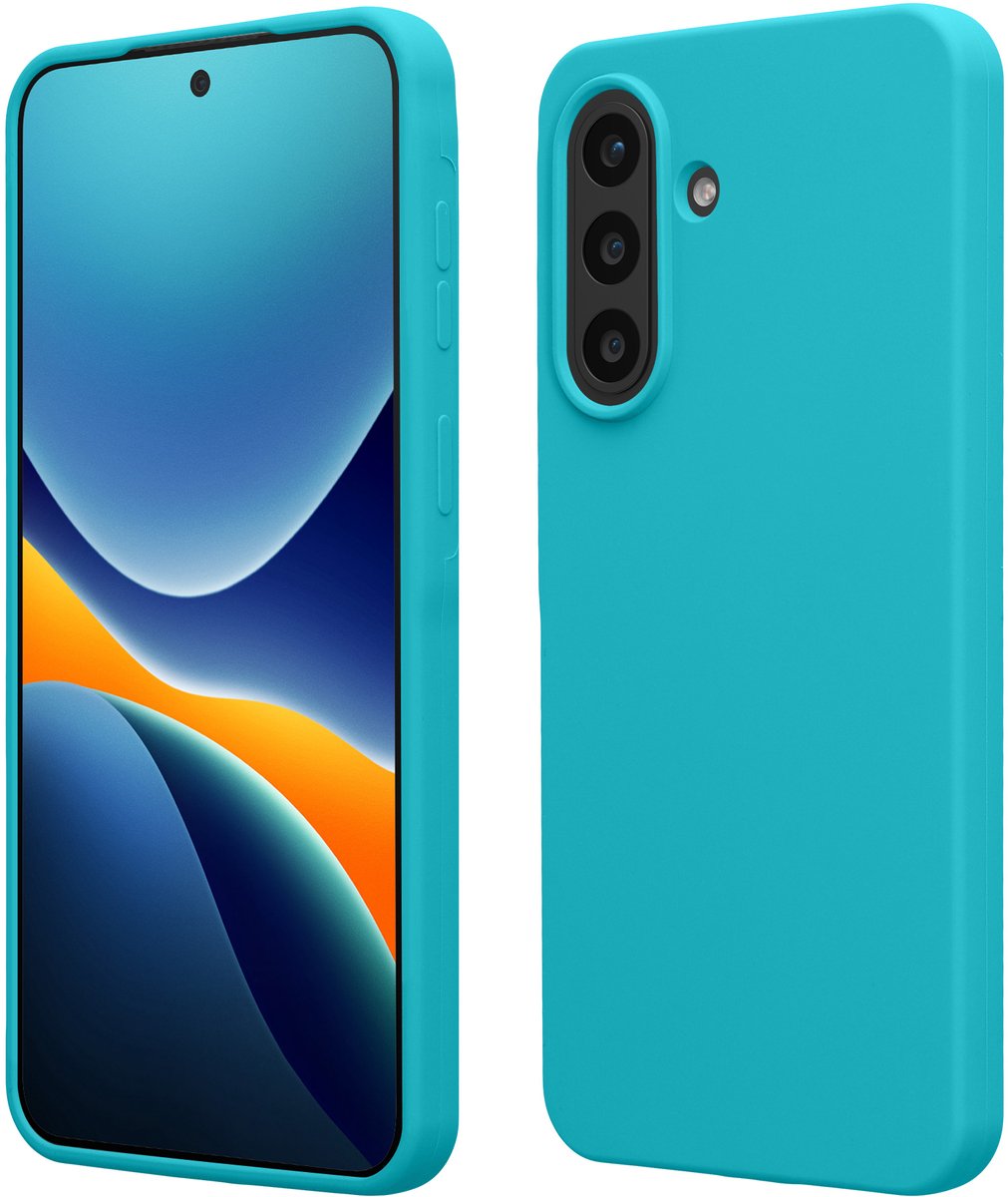 kwmobile telefoonhoesje geschikt voor Samsung Galaxy A57 5G - Hoesje met siliconen coating - Smartphone case in ijsblauw