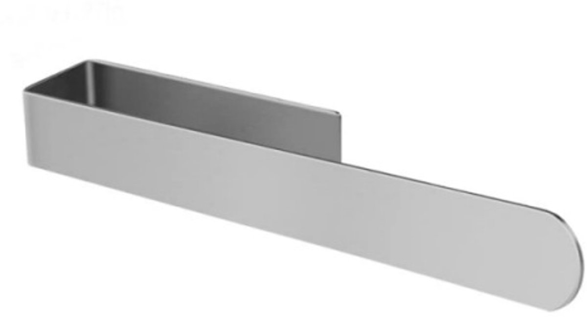 Handdoekrek, handdoekstang, zelfklevende handdoekstang van roestvrij staal voor de badkamer, kan aan de muur worden bevestigd-Zilver，37*4*5cm