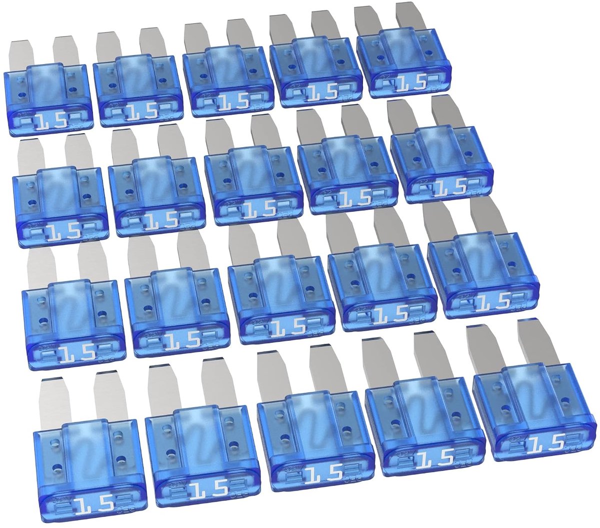 Platte steekzekeringen MikrOTO II 5 - 30 A selectie: 15 A blauw, 20 stuks