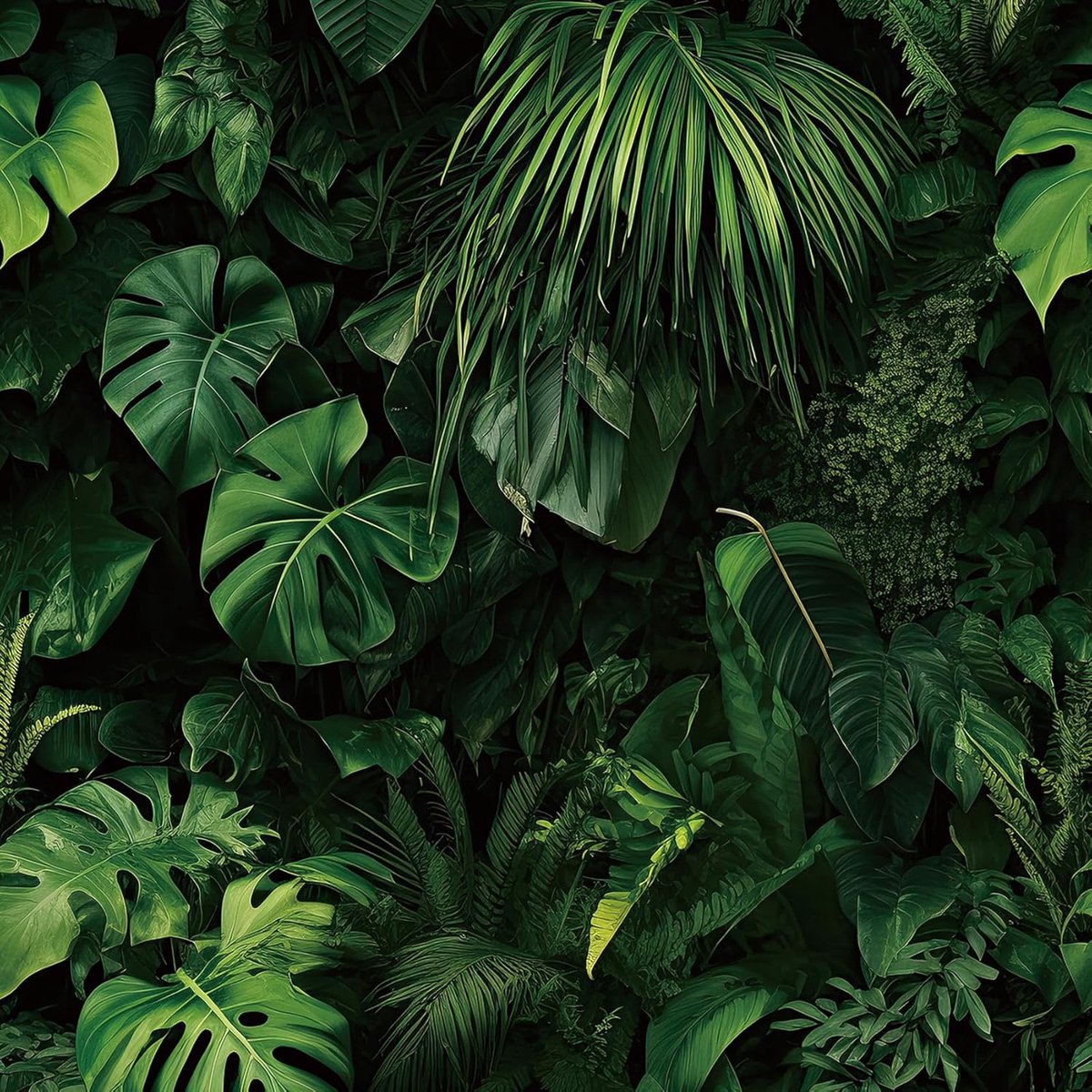 Behang Donkergroen Bos Rol Folie Meubels 3D-effect Muurbehang Jungle Vintage voor Badkamer Waterdicht Groen Plakbehang Zelfklevend Muur Woonkamer Keuken