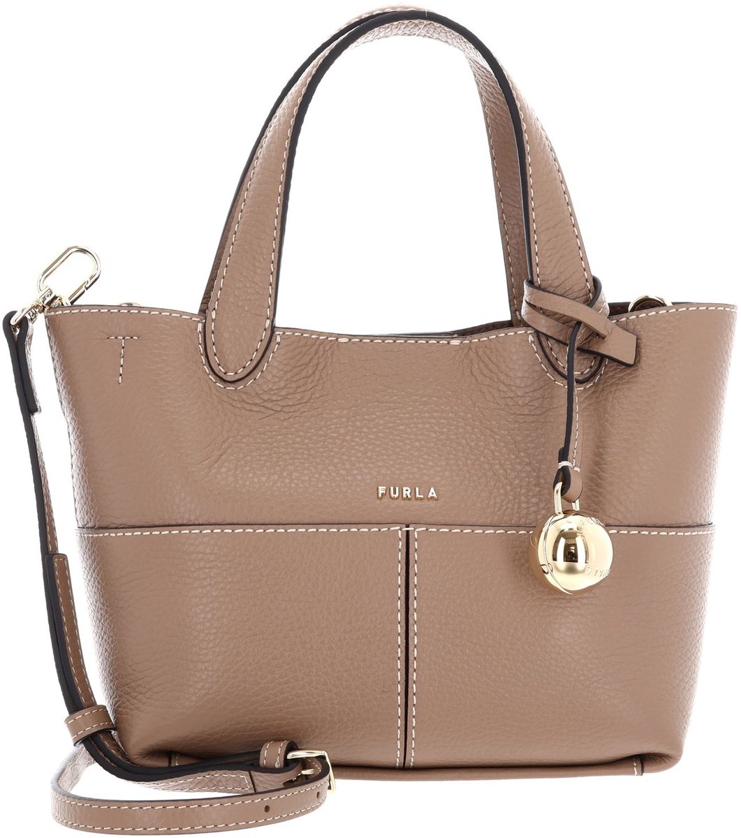 FURLA Leren schoudertas handtas Primrose Mini Tote Bag Toffee Lichtbruin