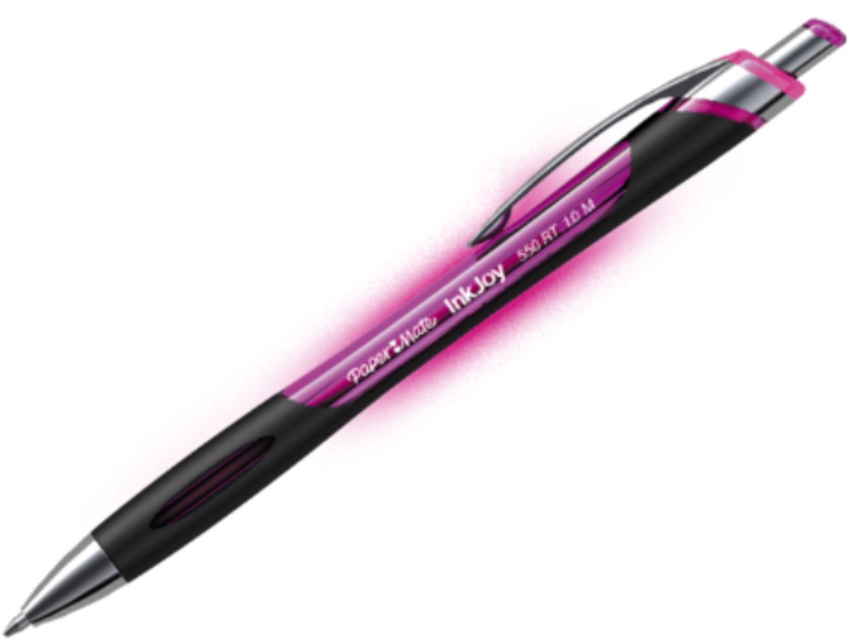 Paper Mate InkJoy 550 Magentakleurige pen - Comfortabel in sneldrogend