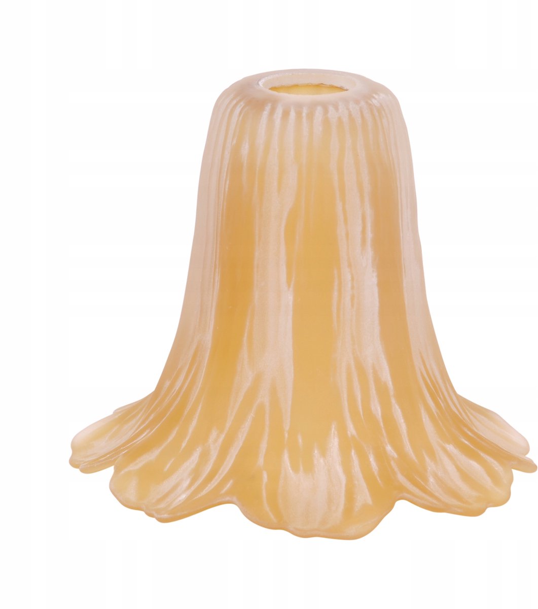 Glazen Lampenkap Bloem Beige met Witte Accenten E14