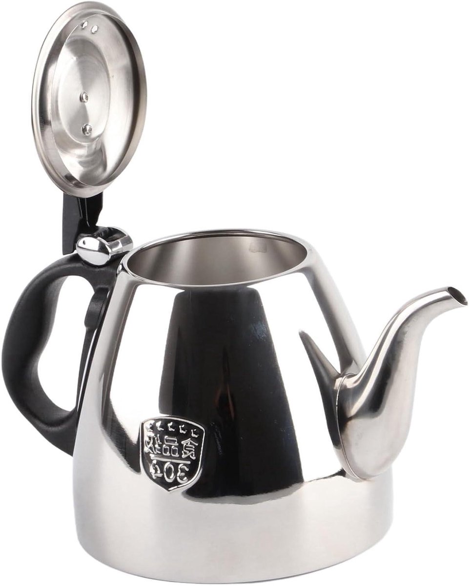 Roestvrijstalen Ketel - Koffieketel Theepot - Water Koken - Verdikte Bodem - 1.2L Capaciteit - Zilver