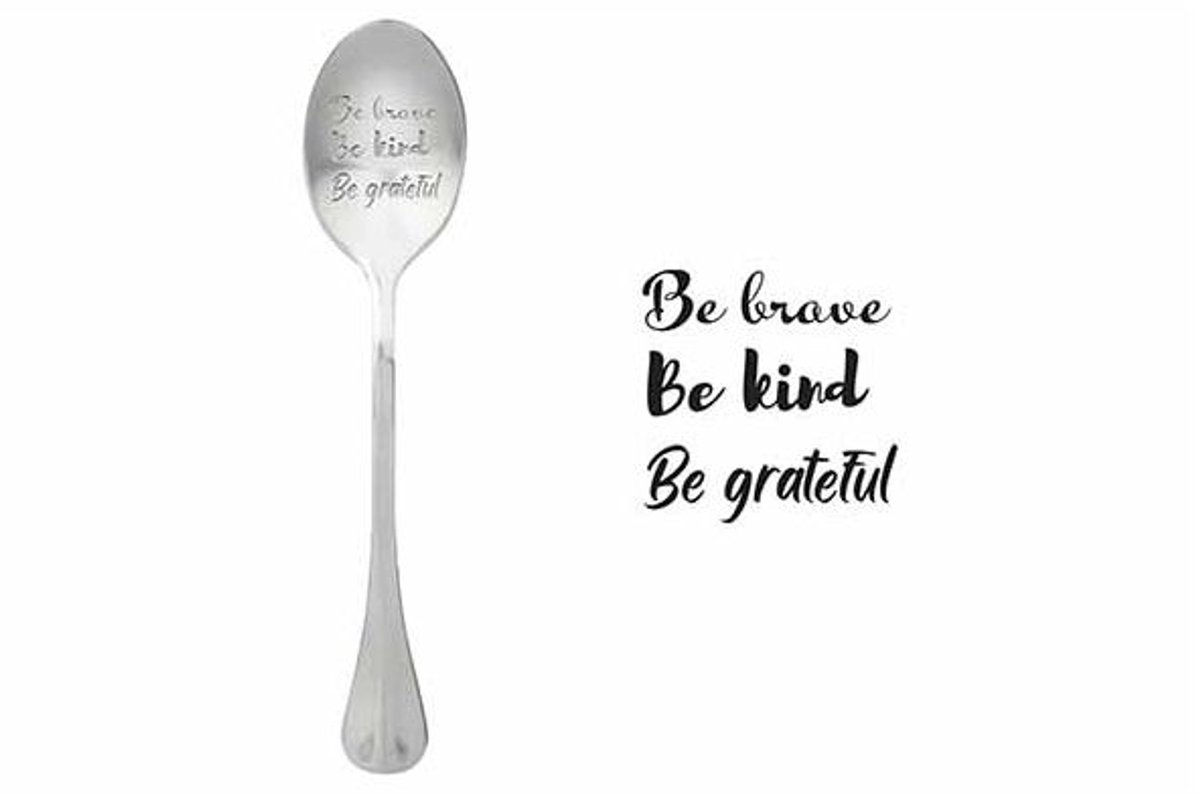 One Message Spoon Set6 Be Brave, Be Kind , Be Grateful