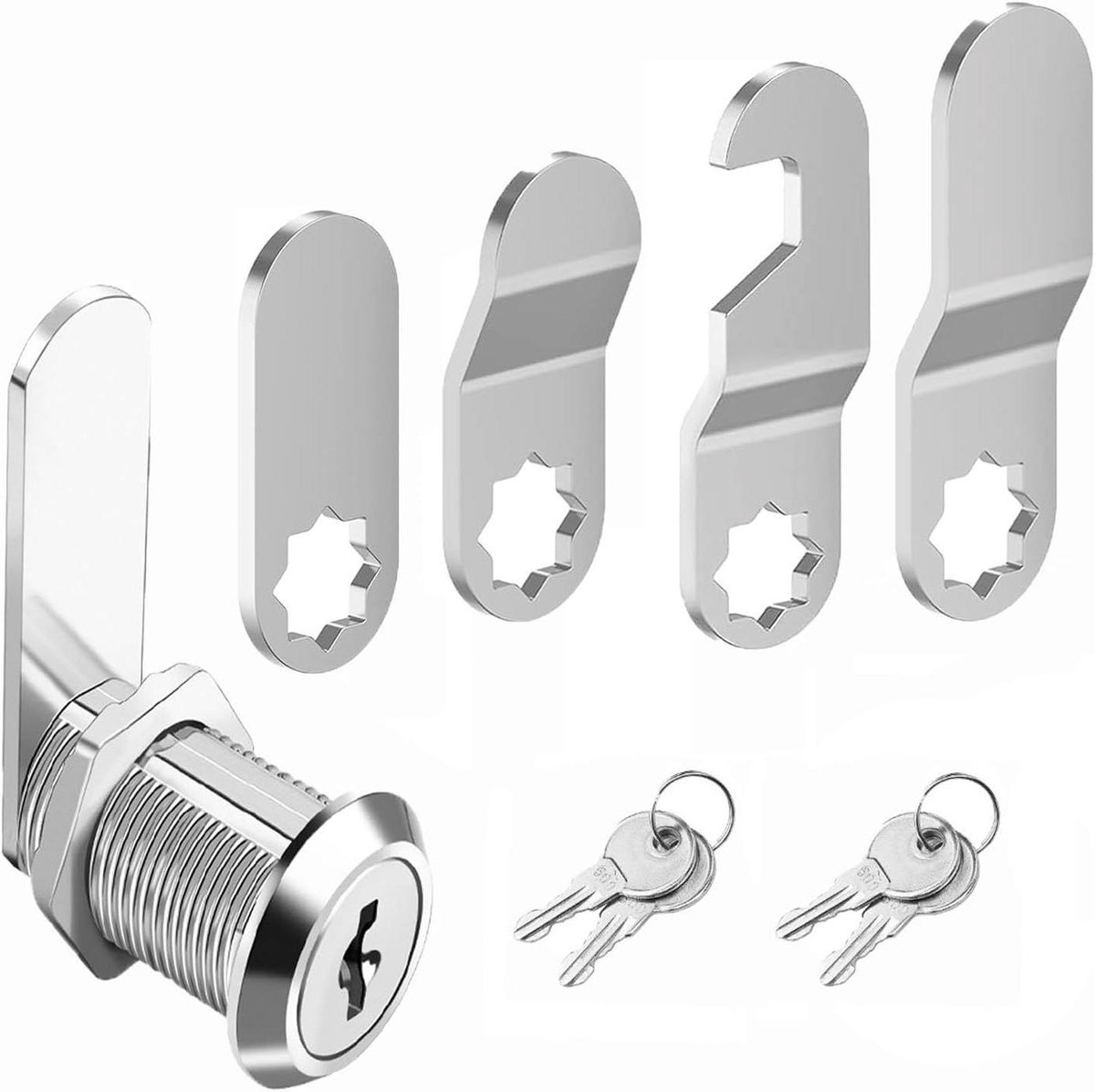 Brievenbusslot - Nokkenslot kast - Veilige opslag - Versterkte zinklegering - 16 mm - Zilver