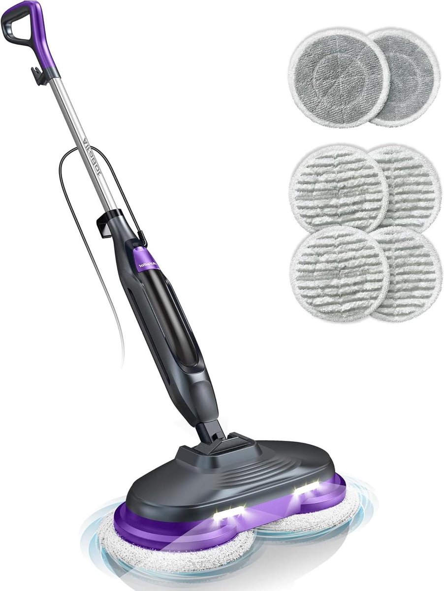 Stoomreiniger - Vloerreiniger - Hygienisch Huis - Snel Stoom - 450 ml Tank - Paars