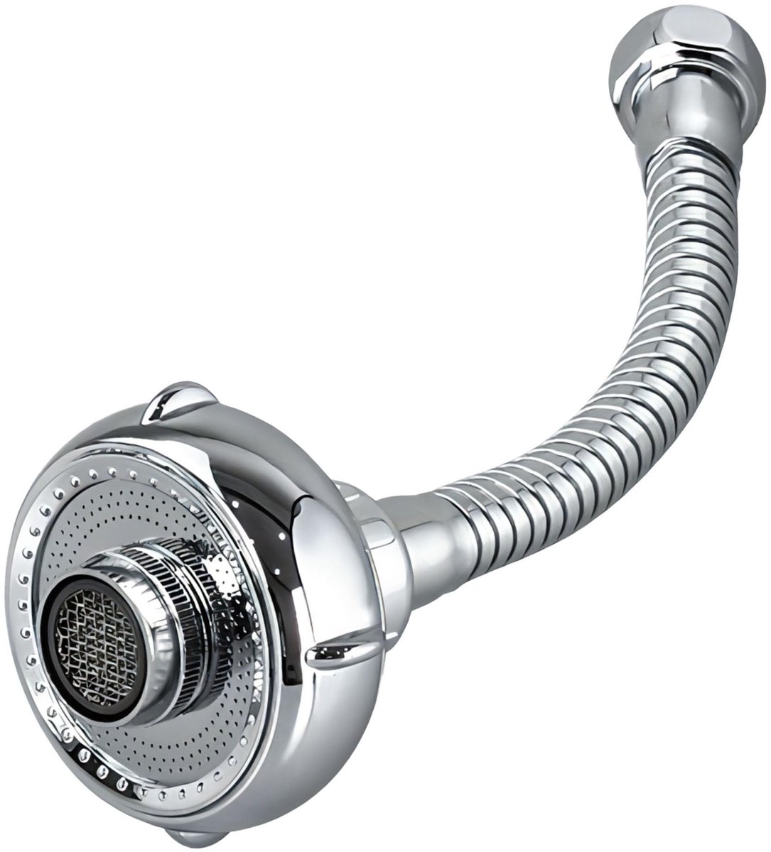 Kraan verlengstuk - UFO-vormig 360° draaibaar 17 cm spatwaterdicht dubbele functie douchekop gootsteenbeluchter waterbesparend
