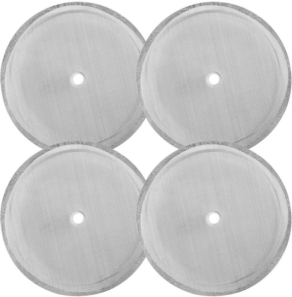 French Press filter - set van 4 vervangingsfilters roestvrij staal 4-inch voor 1000 ml/34 oz/8-kops French Presses