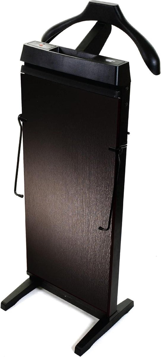 Broekpers - Kledingpers Stomer - Snel Kreukels Verwijderen - Vrijstaand of Wandmontage - 102 x 44 x 14 cm - Zwart