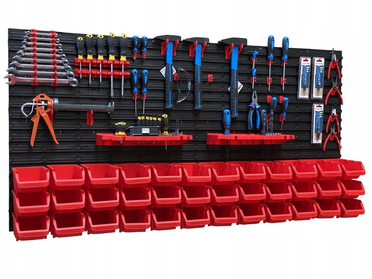 TABLICO Gereedschapswand 154,7x78 cm met Organizer & Stickers