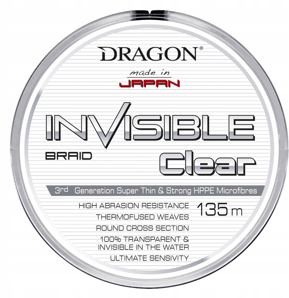 Dragon Invisible Clear Spin-vlechtlijn 0.12mm 135m - Bijna Onzichtbaar