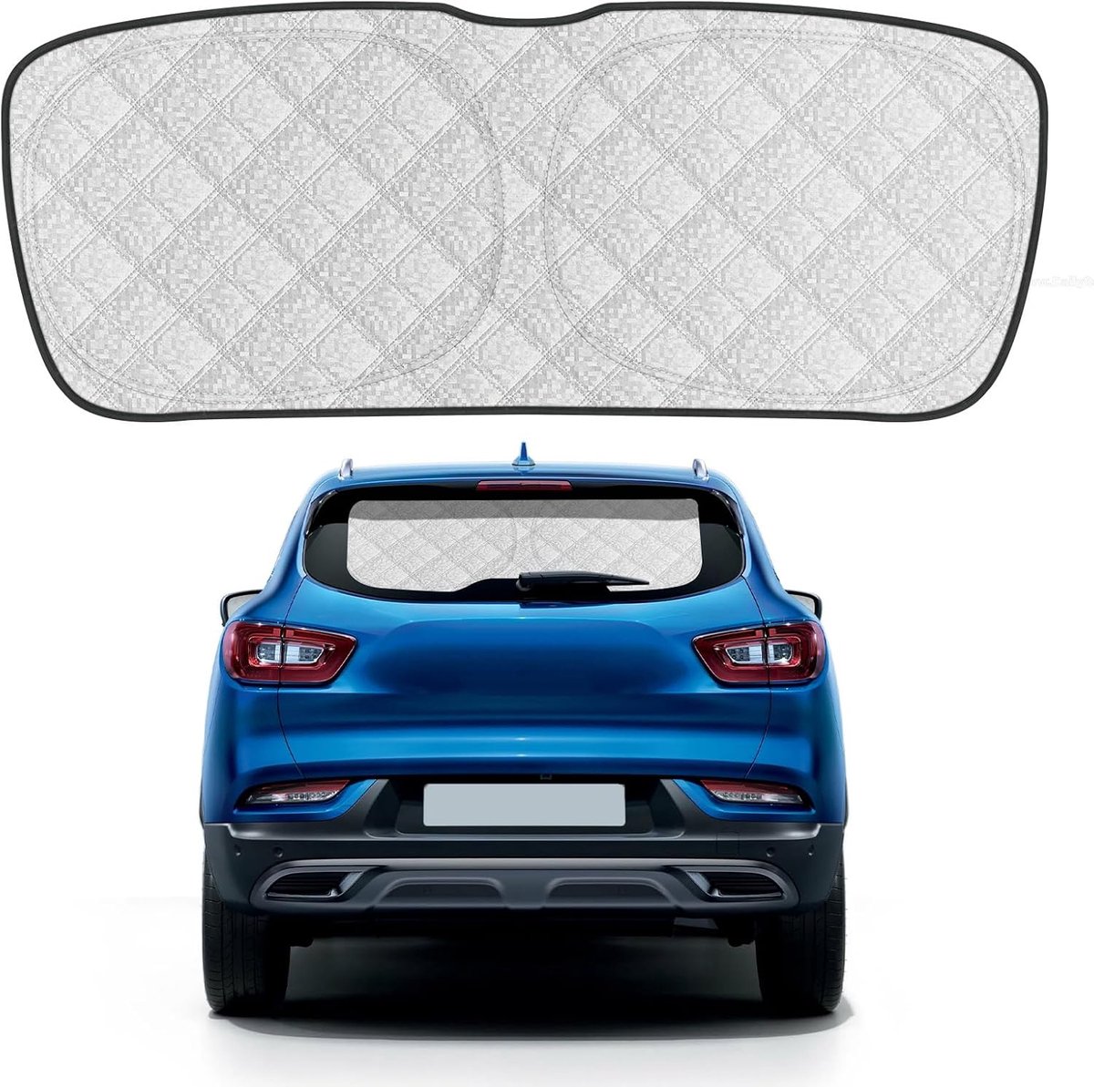 Achterruit, compatibel met Renault Kadjar 2015-2022, binnenzonwering voor autoruiten, opvouwbaar, reflecterende zonwering