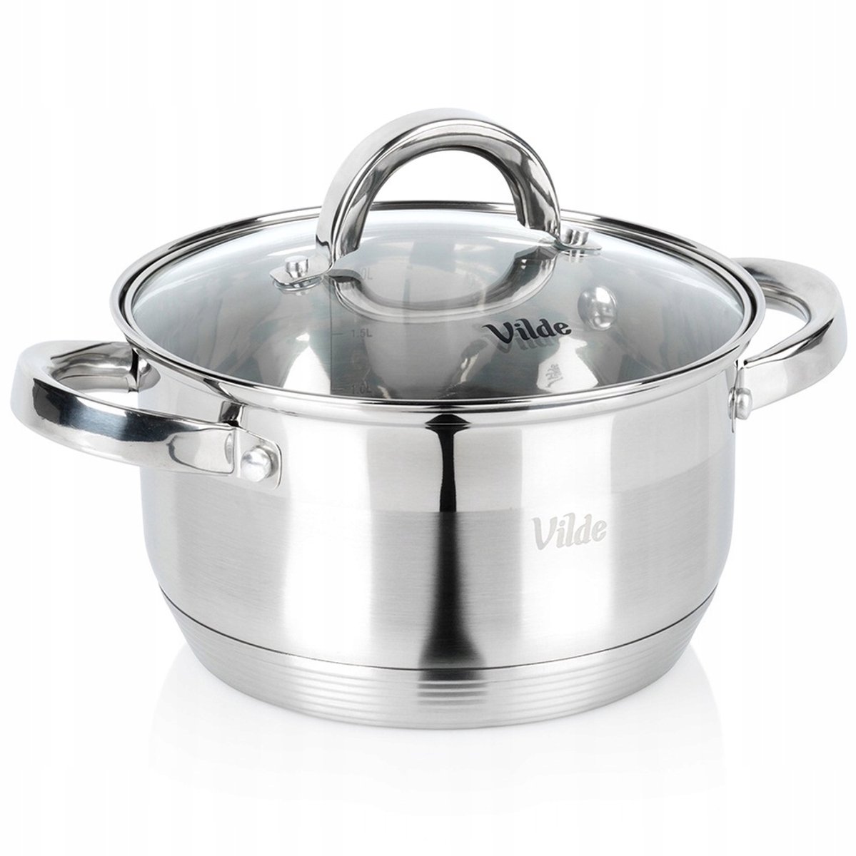RVS Pan met Glazen Deksel Inoxcellent 18 cm, 2,5L