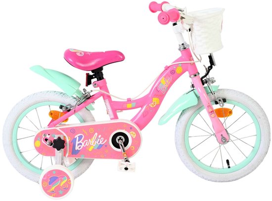Barbie Kinderfiets - Meisjes - 14 inch - Roze - Twee handremmen van Barbie — afbeelding 2