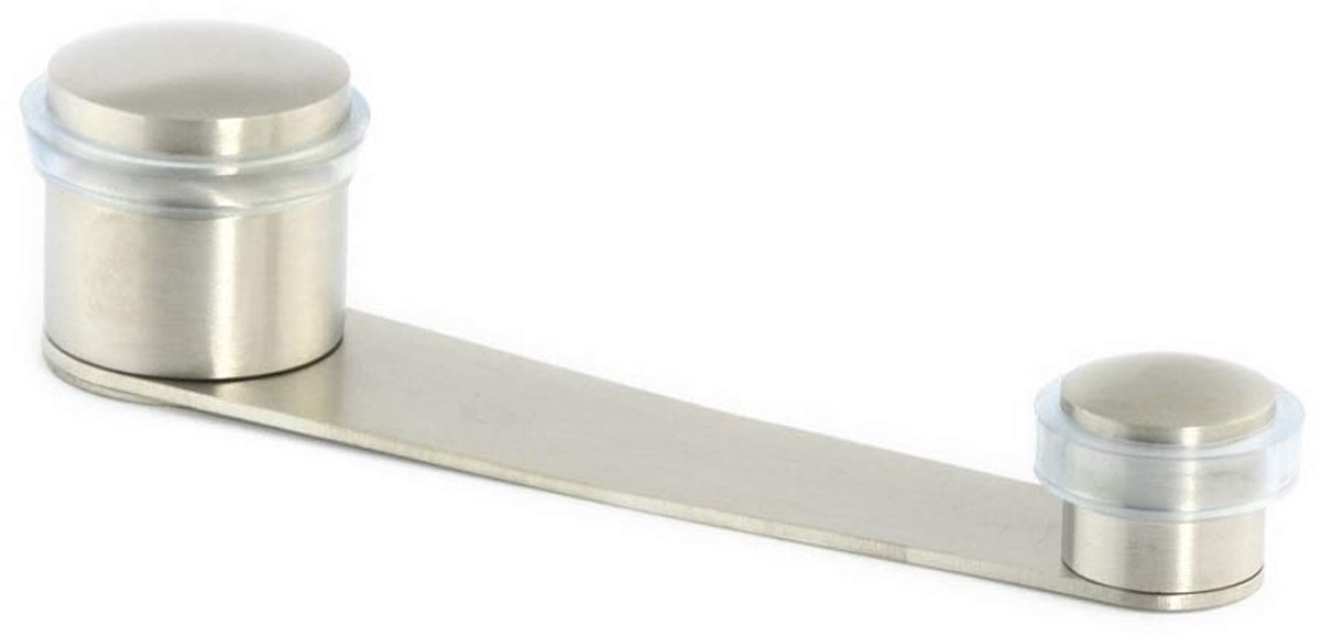 Deurstop, Retainer, roestvrij staal, zwart rubber, wig hoge kwaliteit