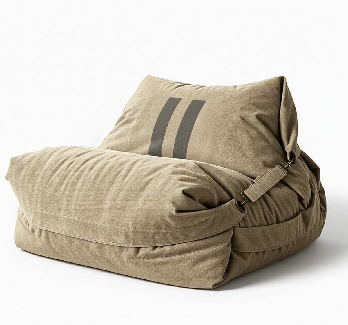 XXL Zitzak - Grote vloerkussen - Stijlvol ontspannen - 5 Gebruiksposities - 180 x 140 cm - Beige