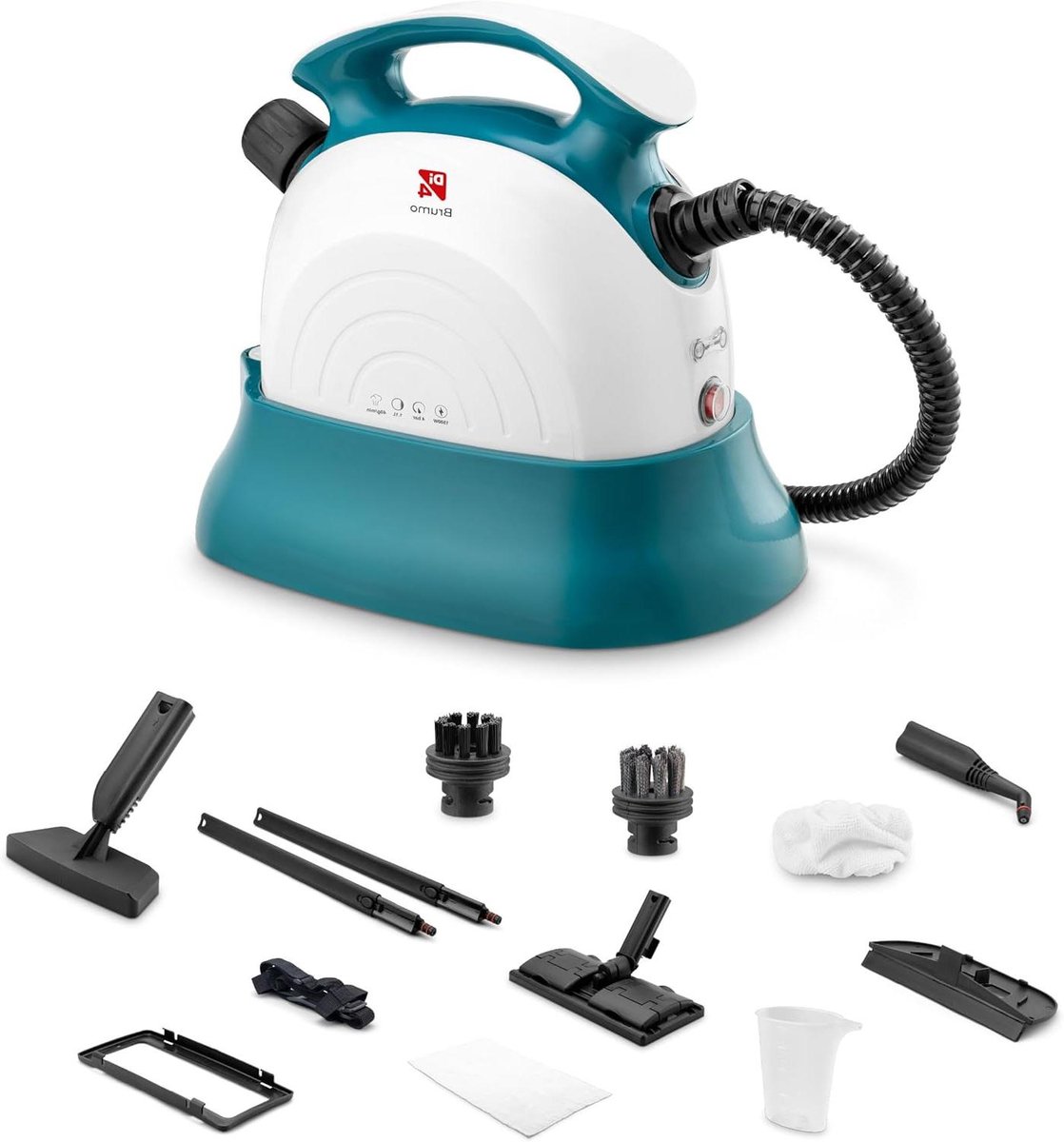 Stoomreiniger - Stoomapparaat - Dieptereiniging Huis - 12 Accessoires - 1.1 Liter - Wit