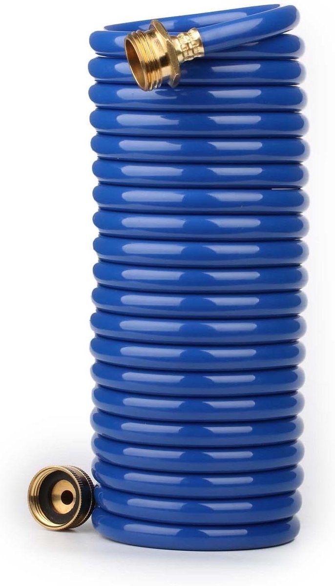 Tuinslang - Spiralslang EVA - Planten water geven - Lichtgewicht klitvrij - 20 voet - Blauw