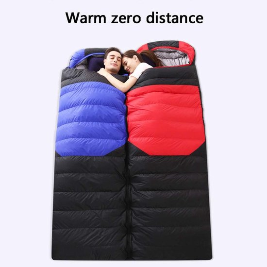 Donsslaapzak Sarcofaag - Extreme koude - Kamperen en wandelen - Ultralicht compact - 210 x 80 cm - Rood — afbeelding 2