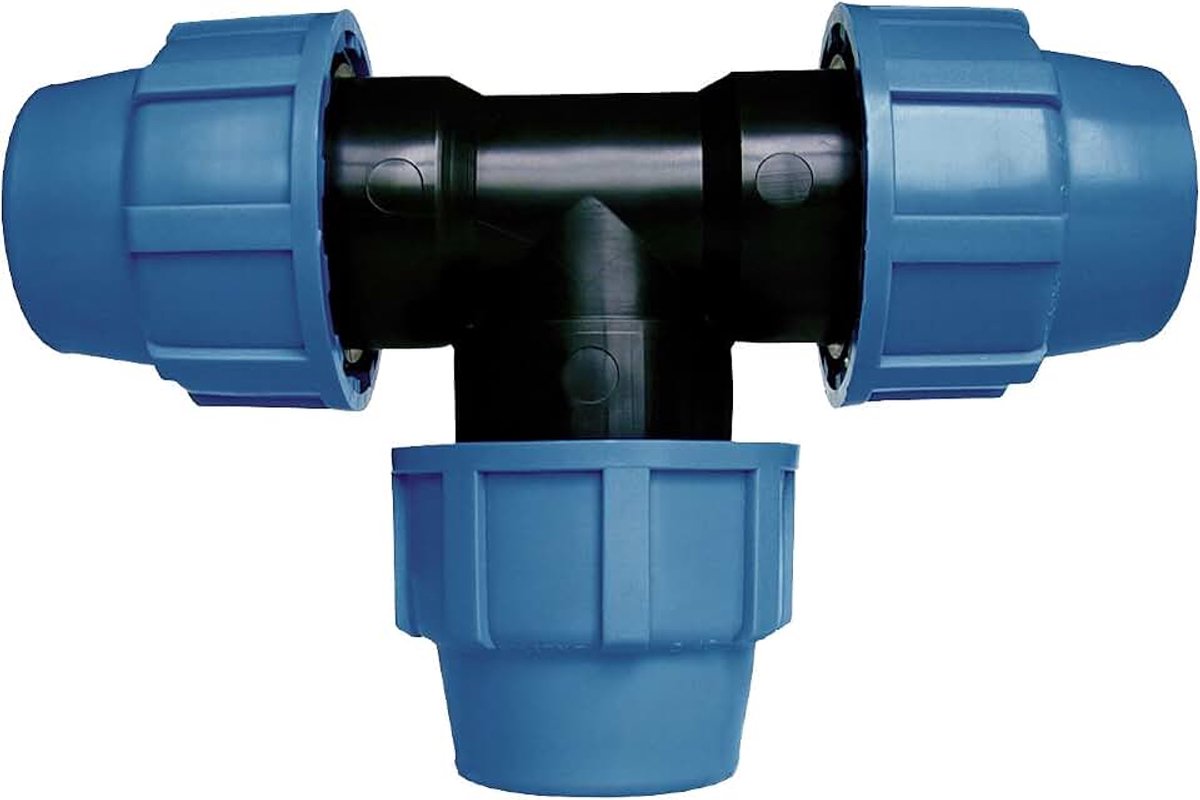 Irrigatiesysteem reduceer-T-stuk PE-buis, Ø 32 en 25 mm, polypropyleen voor koud water