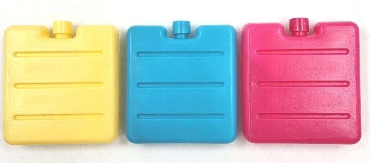 Mini IJspakken - Koeltas Blokken - Maaltijden Koel Houden - Duurzame Gel Vulling - 8cm Set - Meerkleurig