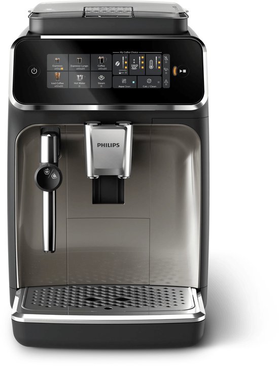 Philips 3300 Series EP3326/90 - Espressomachine - 4 Soorten Koffie + Heet Water - Zwart / Chroom - + AquaClean Filter
