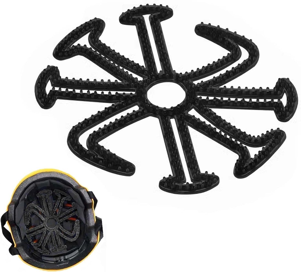 Vervangende Fietshelm Kussens - Sneldrogend, Ademend Silicoon Liner voor Fiets, Skate en Motorfiets, Zwart