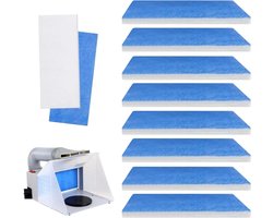 8 stuks dubbellaags luchtfilters voor spuitcabines, reservefilters voor airbrush en spray booth, ideaal voor verf- en luchtkwasttoepassingen