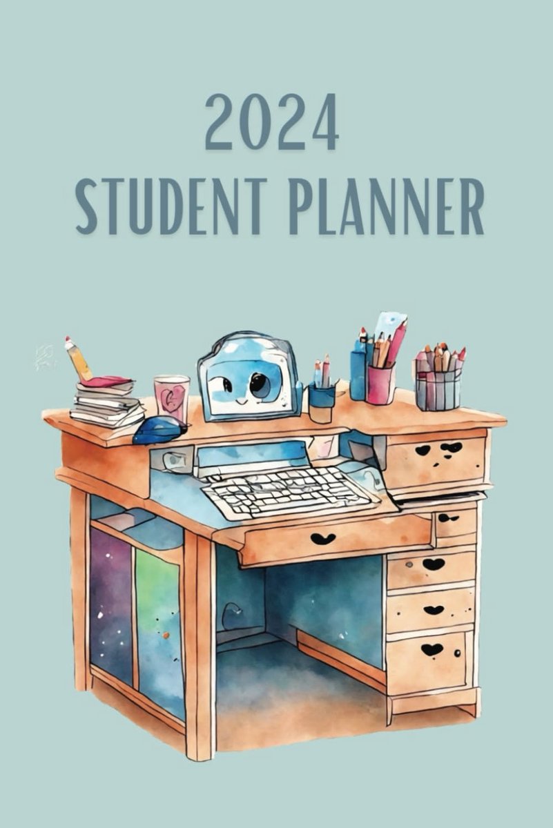 SnelShoppen - 2024 Student Planner Agenda voor Middelbare en Basisschool Leerlingen - Januari 2024 - December 2024 - Compact Formaat 6' x 9' - Studiet