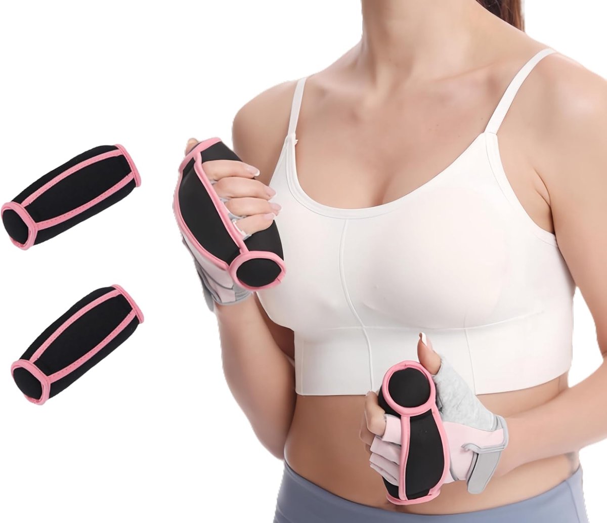 SnelShoppen - 2-delige handgewichten set 0.5kg - Effectieve training gewichten voor fitness, aerobic en revalidatie - Ideaal voor wandelen, joggen en