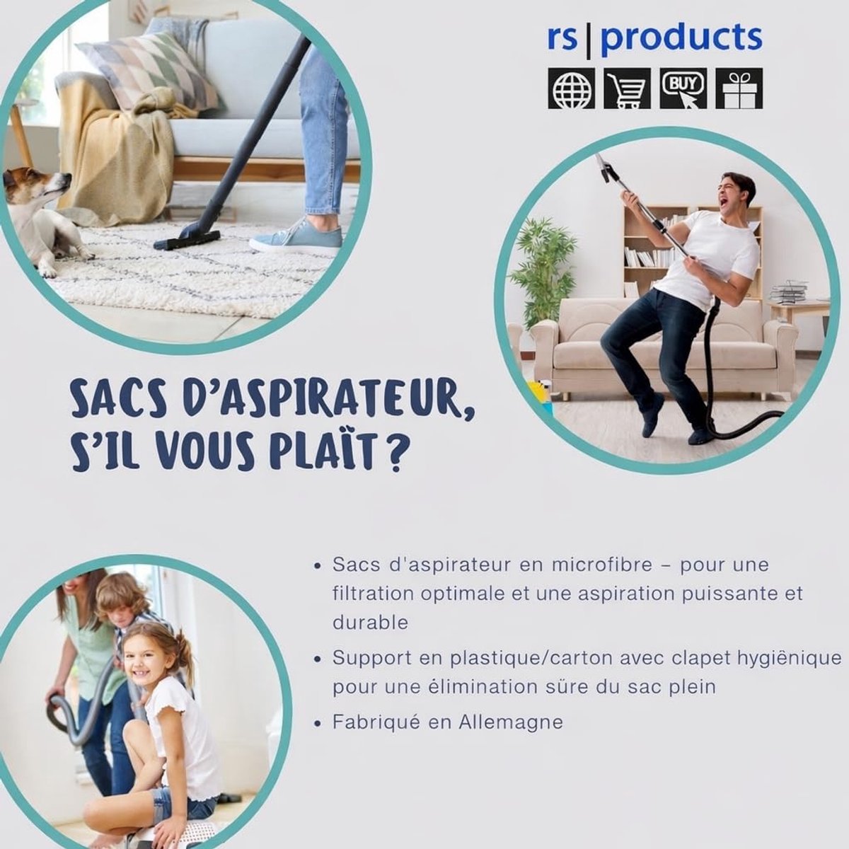 SnelShoppen - 10x Stofzuigerzakken Microfiber Voor Optimale Filtratie - Geschikt Voor Miele & Hoover - Langdurige Krachtige Zuiging - Hygienische Slui