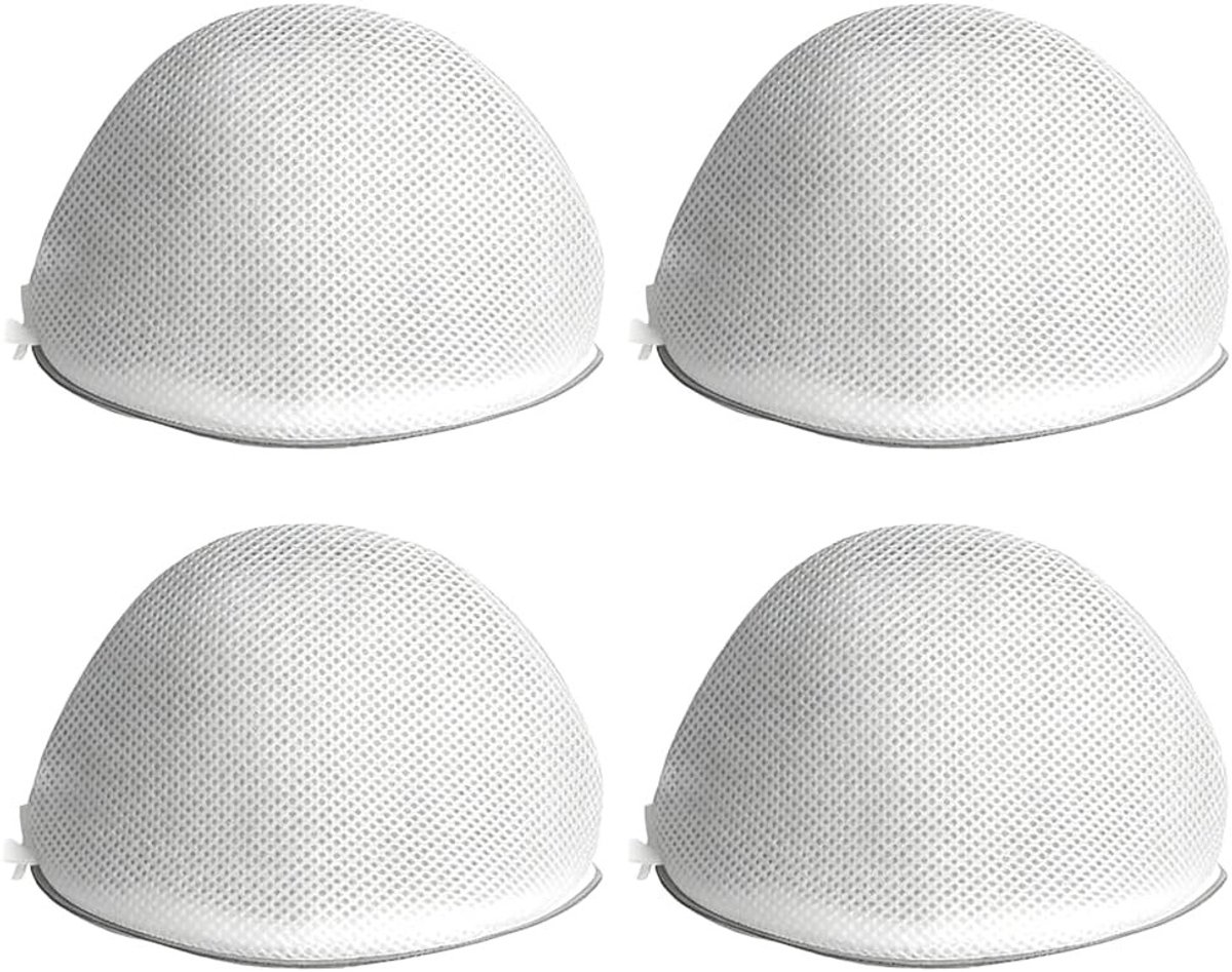 Wasnet voor delicate was, 4 stuks, 18 x 19 cm, waszak voor ondergoed, lingerie en kleine kledingstukken