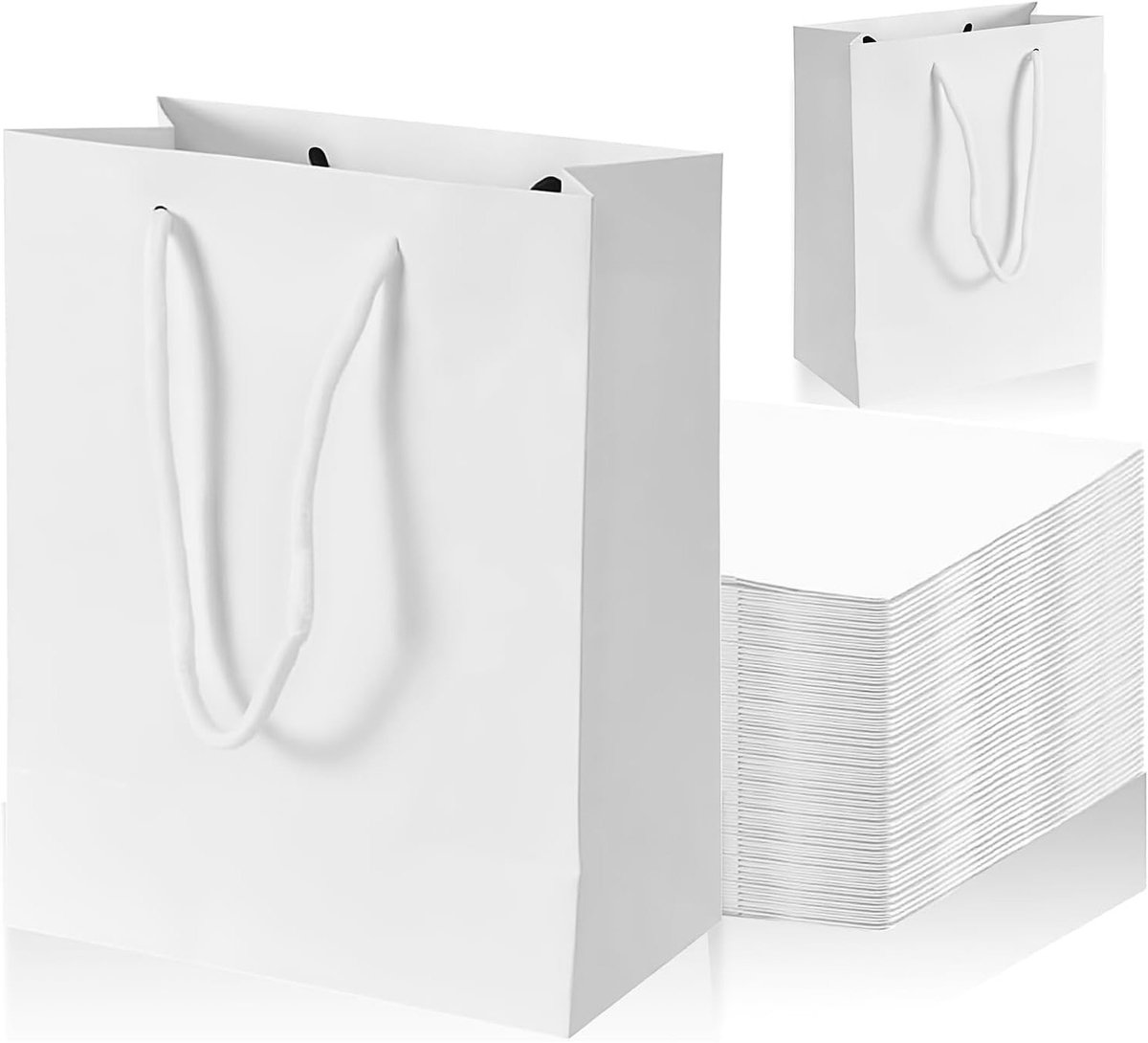 Herbruikbare Papieren Cadeautas met Handvatten voor Kleding, Verjaardag, Kerst en Bruiloft (12 x 5.5 x 16 cm)