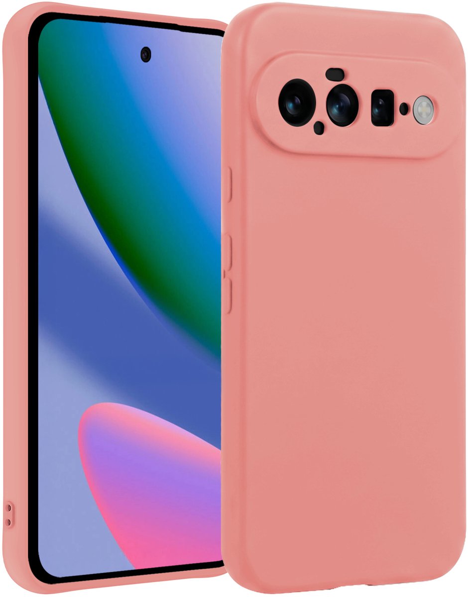 Hoesje - Geschikt voor Google Pixel 11 - Sterk & Shockproof - Siliconen Case - Hoes Cover - Telefoonhoes - Lichtroze