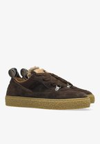 Shabbies Amsterdam - Chewy Unna Sneaker Suède Donkerbruin - Maat 38