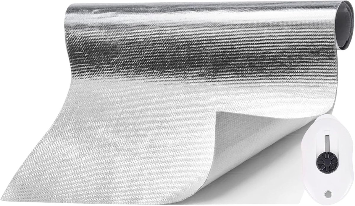 SnelShoppen - Hittebeschermingsmat 30 x 200 cm Zelfklevend Aluminium Hittebescherming Folie voor Slangen, Buisisolatie, Ideaal tot 300℃