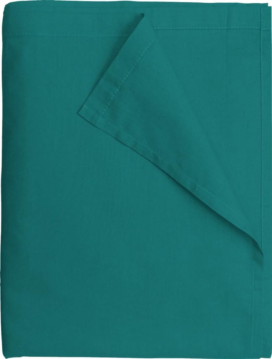 SnelShoppen - Bedlaken 240 x 300 cm Turquoise Groen, 100% Katoen, Fijnweefsel 57 Draad/cm², Geschikt voor Tweepersoonsbed, Ideaal voor Thuis en Logies