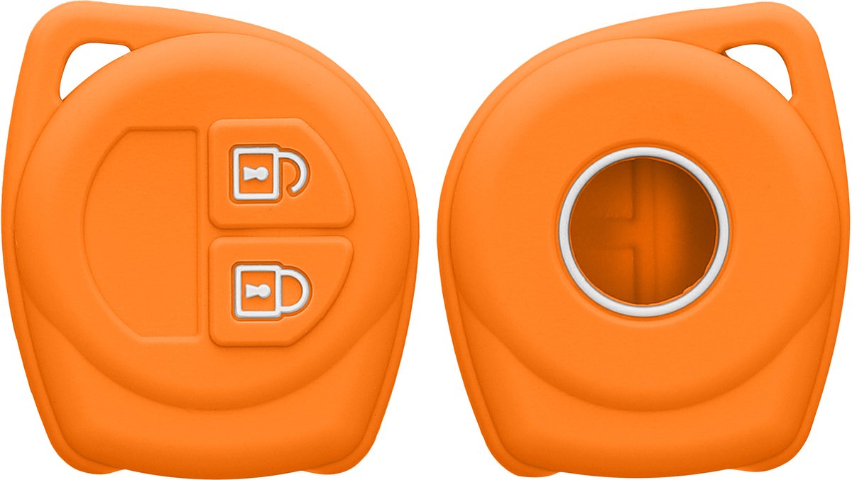 kwmobile autosleutel hoesje geschikt voor Suzuki 2-knops autosleutel hoes - TPU autosleutel behuizing - Beschermende auto sleutel case - Sleuteletui in fruitig oranje